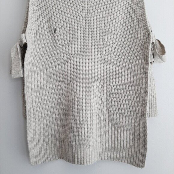 KIT & ACE / Wool Cashmere Open Sides Sleeveless Turtleneck Top ONE SIZE - Picture 8 of 11